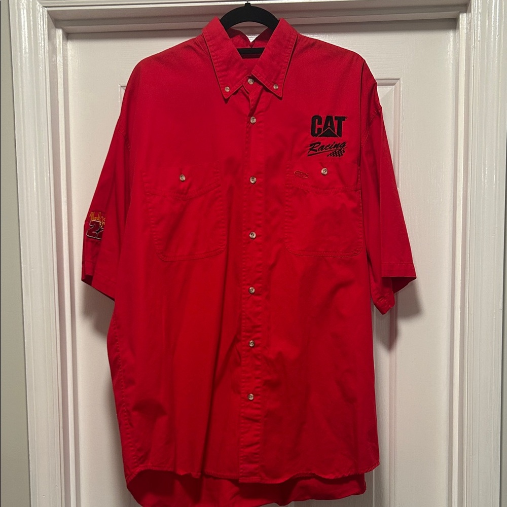 NASCAR Racing Champions #22 WARD BURTON Red Men's Racing Button Down Shirt XXL